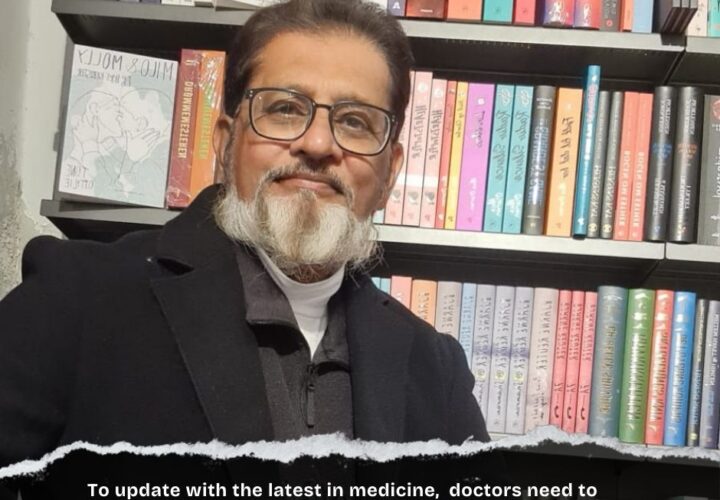 To update with the latest in medicines, doctors need to visit libraries/bookshops to update knowledge
